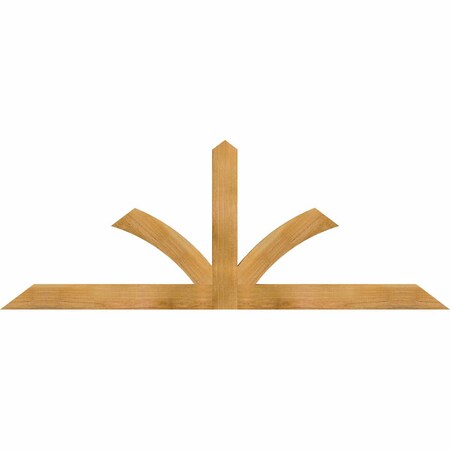 Ekena Millwork Richland Rough Sawn Timber Gable Bracket, Western Red Cedar, 72"W x 27"H x 2"D x 4"F, 9/12 Pitch GBW072X27X0204RIC00RWR
